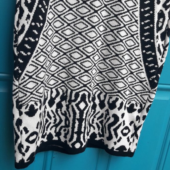 Animal Print Dress Body Con Rayon Knit Gorgeous Wild Black and White Print - Picture 5 of 16